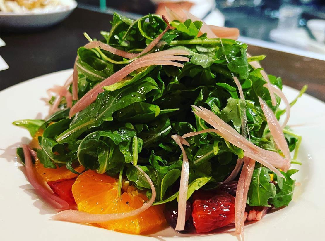 Pazzo Pizzeria Arugula Salad with Blood Orange